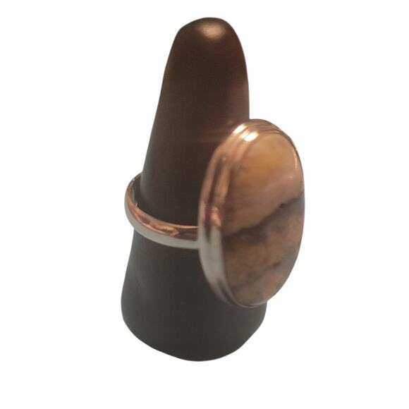 Bumblebee Jasper Ring in Sterling Silver. size 9.5 - Picture 2 of 6